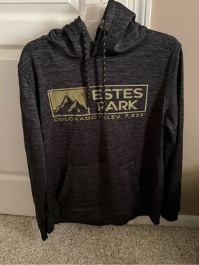 Estes Park Colorado Men's Dark Gray Hoodie